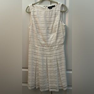 Super cute Ralph Lauren White A-Line Dress Size 14 w/ Zipper Back & white shell